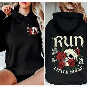 Run Little Mouse T-Shirt/Sweatshirt/Hoodie - 2 Sides Graphic Haunting Adeline Roses and Skull Hoodie, Sweatshirt, T-shirt Unisex