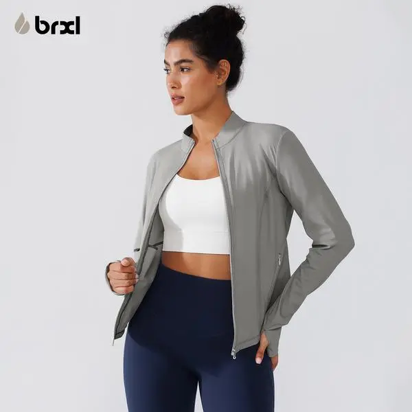 BRXL Full Zip Running Track Jacket Lightweight Athletic Slim Fit Jacket with Thumbholesyoga jacket windproof outerwear#outdoorfun #warmupforholiday,back to school,back to school haul