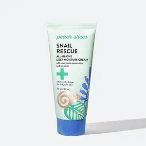Snail Rescue All-in-One Deep Moisture Cream from Peach Slices with Snail Mucin, Squalane, Shea Butter & Cica for Hydrating and Soothing Skin