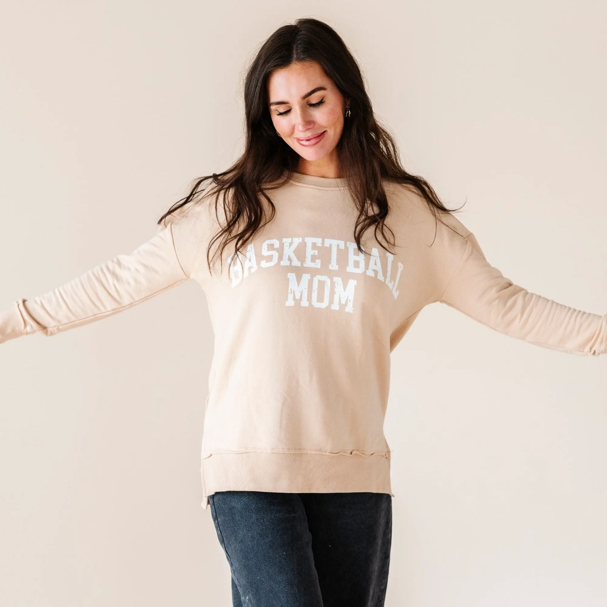 Basketball Mom Crew Neck Sweatshirt Basketball Mom Crew Neck Sweatshirt