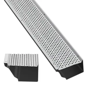 GARVEE Gutterguard - 6" Aluminum Leaf Filter, 52ft, 0.157" Hole Diameter, 0.02" Thick, Includes Scissors & Gloves, Fits Any Roof/Gutter Type
