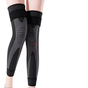 Self Heating Knee Brace With Mugwort For Instant Pain Relief All Season Warm Joint Support Unisex Strap Sports Knee Pads Black Version 52cm Length 3cm Thickness