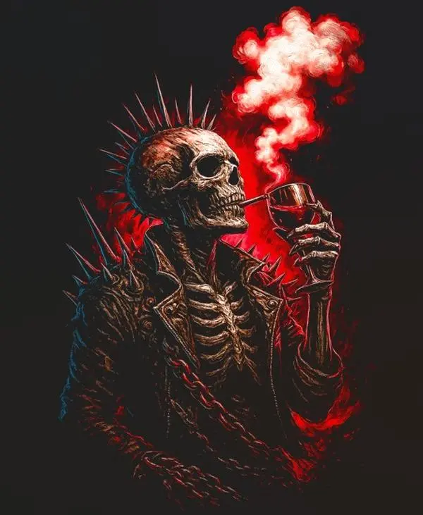 Halftone Skull DTF Heat Transfer - Ready-to-Press for Black Fabric, 300-320°F Application, Guidance for Cotton & Polyester, Specialty DIY Supply with Decorations, Crafting Fun & New Hobby Support