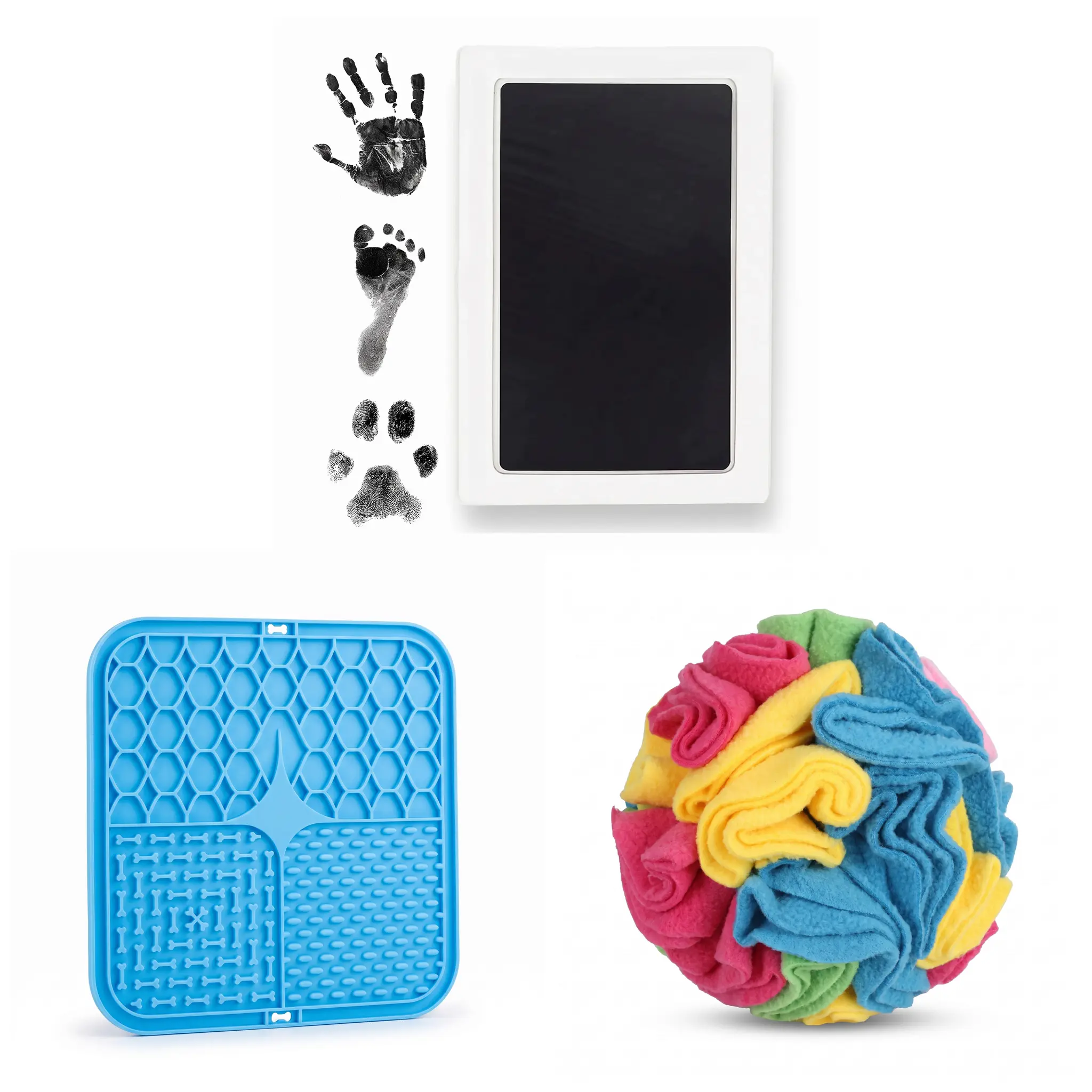 New Puppy Starter Bundle – Paw Print Kit, Lick Mat & Snuffle Ball
