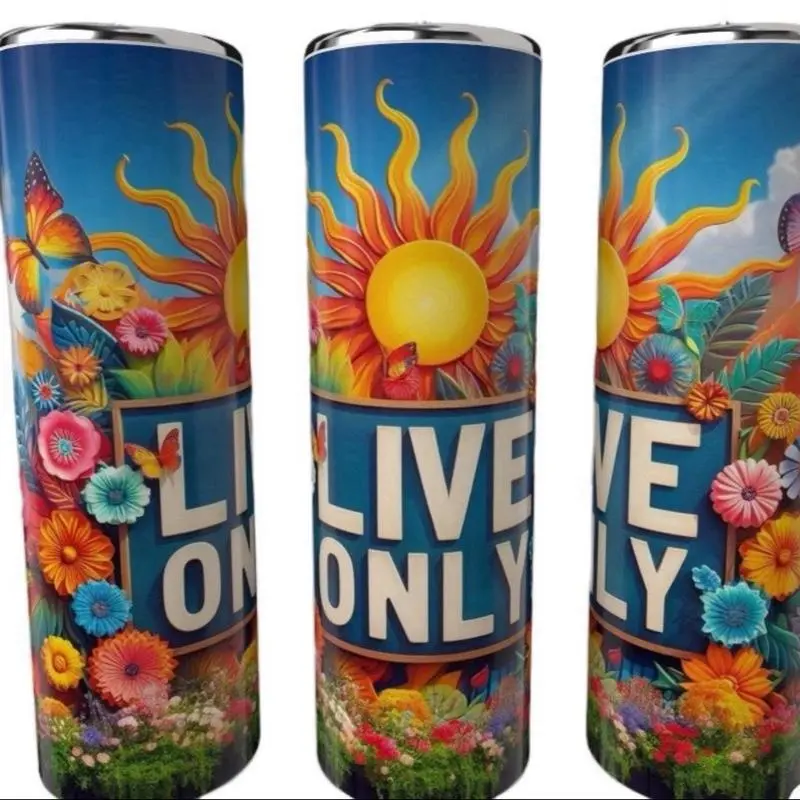 Live Only Custom  Tumbler - Exclusive Limited Edition Design - Perfect for Live Stream Events - Holds 40 Ounces - Unique & Exclusivity Appreciated