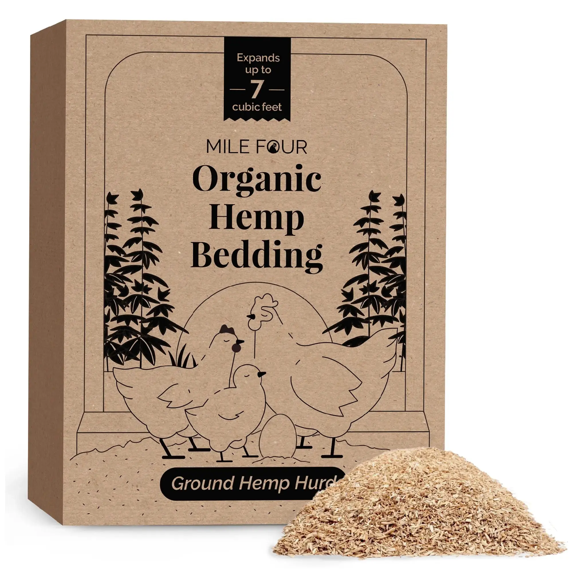 Hemp Bedding (44 lbs. - 440 Liters - 7 Cubic Feet)