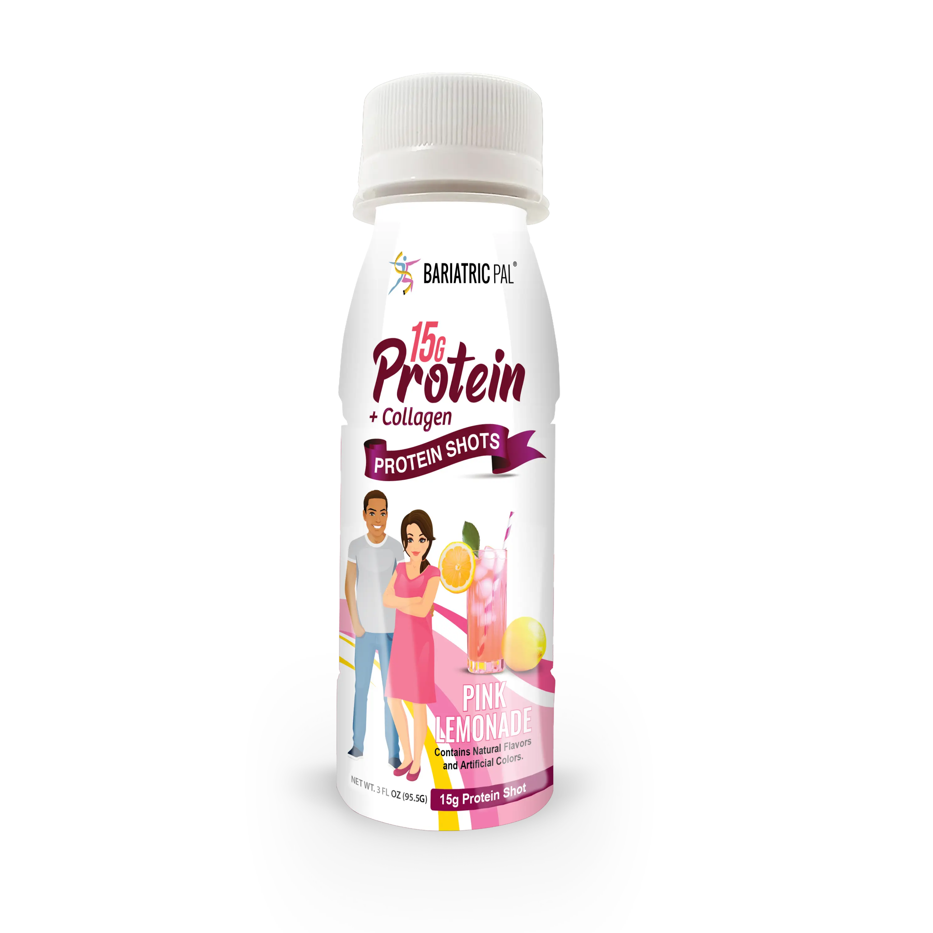 BariatricPal 15g Whey & Collagen Complete Protein Shots - Pink Lemonade
