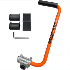 Ergonomic Trimmer Grip for Weed Wackers Extension Handle, String Trimmer Handle Lawn Trimmer Handle Grip with Bracket Clamp for String Trimmer, Lawn Care, Landscaping (Orange Black)