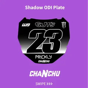 Customizable SHADOW ODI E-Bike Number Plate Decal - Made to order