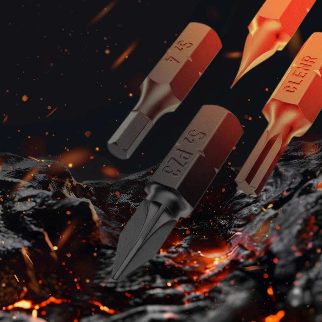 15 PCS S2 Steel Impact Screwdriver Bit Set, Magnetic Anti-Slip Long Reach Bit Kit 65mm-110mm with Electrician Bits, 1/4" Hex Shank for Impact Driver Circuit Breaker Automotive Repair