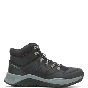 Wolverine Luton Hiker Waterproof Mid Mens Black Wide Leather Hiking Boots