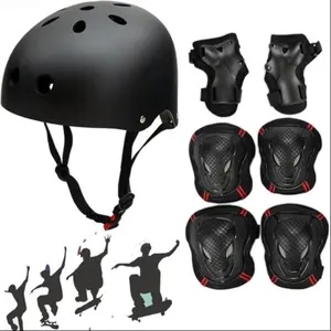 7pcs Helmet Set with Ultra-Light ABS Helmet, Thick EPS Padding, Includes Wrist Guards, Elbow & Knee Pads for Cycling and Skateboarding，Bicycle helmet, cycling helmet, roller skating helmet, skateboard helmet,  tactical helmet, holiday gift