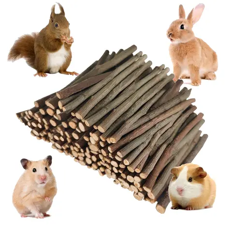 500g (17.7oz) Carefully Selected Natural Kraft Paper Stick Chew Toy - Small Animal Supplies for Rabbits, Hamsters, Squirrels, Rodents & More, Hamster Treats for Teeth Cleaning