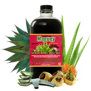 Viral Jugo De Maguey  + Muicle + Maca + Black Garlic - Antioxidant Healthcare Dietary Vitamin Edible Supplement 100% Natural & Artesanal 32 Fl. Oz.