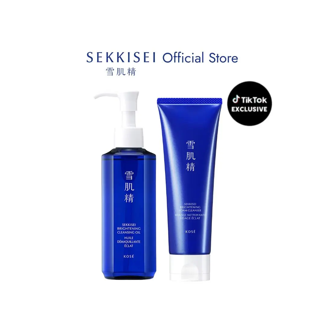 SEKKISEI Brightening Duo: Brightening Foam Cleanser and Brightening Cleansing Oil SEKKISEI Brightening Duo: Brightening Foam Cleanser and Brightening Cleansing Oil