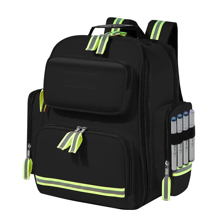 Solid Synthetic Trauma Backpack for Nurses, High-Capacity Empty First Aid Bag with Multi-Layer Storage and an Adjustable Shoulder Strap, Adults, Compact, Built-In Organizer, Comprehensive Medical Support, Daily Use, Casual, Excellent Quality, Solid Colors