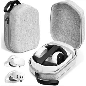 X-SBB10   Hard Carrying Case Compatible with Meta Quest 3S/Quest 3/Oculus Quest 2/Vision Pro Official Original/Elite Strap VR Headset and Controller Accessories, Suitable for Travel and Home Storage