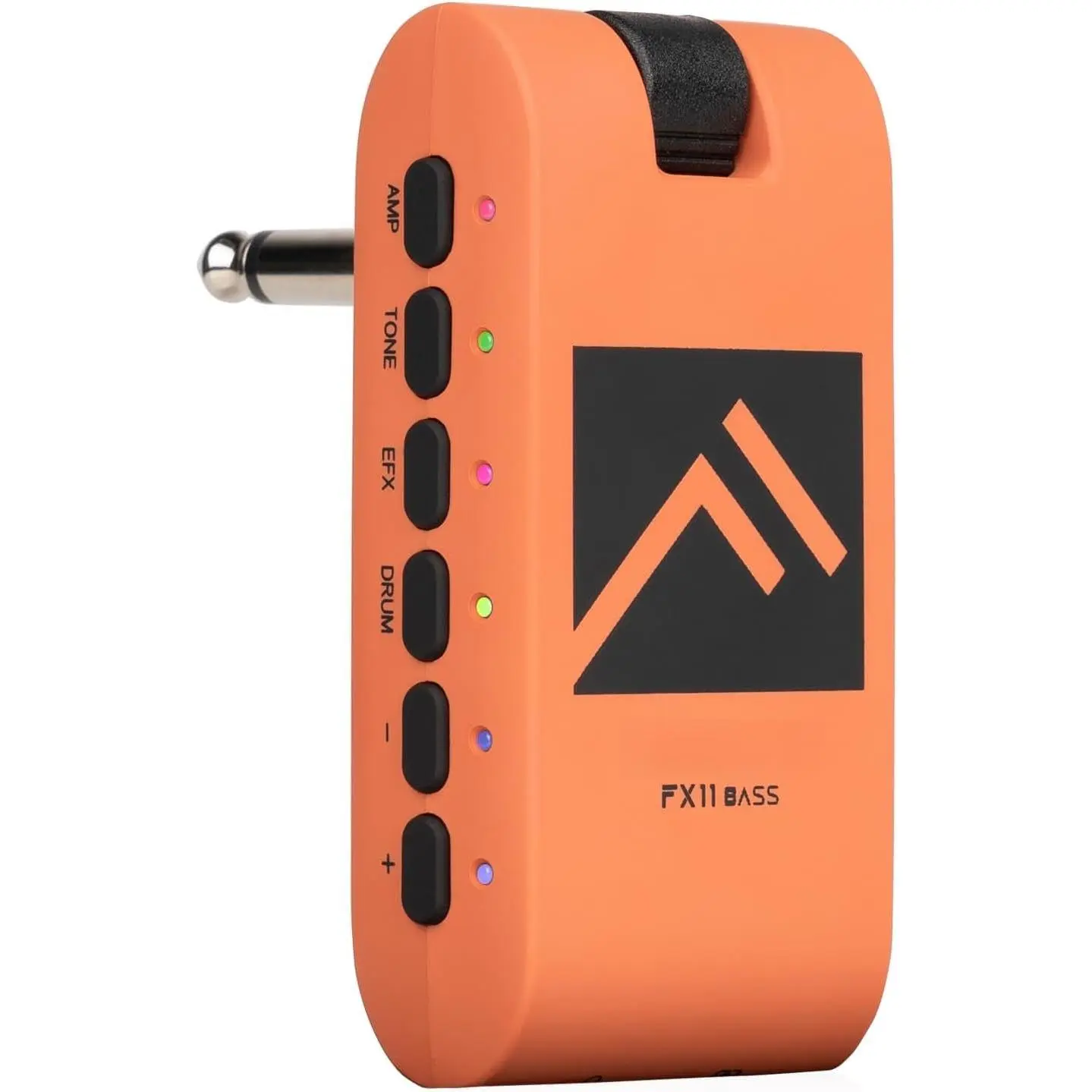 Bass Headphone Amp Portable Modeling Headphone Amplifier with 28 Drum Grooves 7 Amp Models -in Effects 5 Tone Color Support  USB Audio Recording&Playback OTG Function Rechargeable