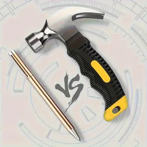 Small High Carbon Steel Hammer, High Hardness, Compact Size, Portable Sheep Horn Hammer, Ideal for Daily Home Tasks and Woodworking Nail Removal Tool, Hand Tools