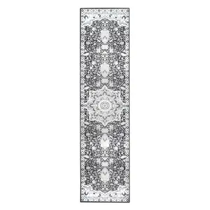 My Magic Carpet Parviz Grey Machine Washable Runner Rug, 2.5x10 Stain Resistant, Non-Slip, Waterproof