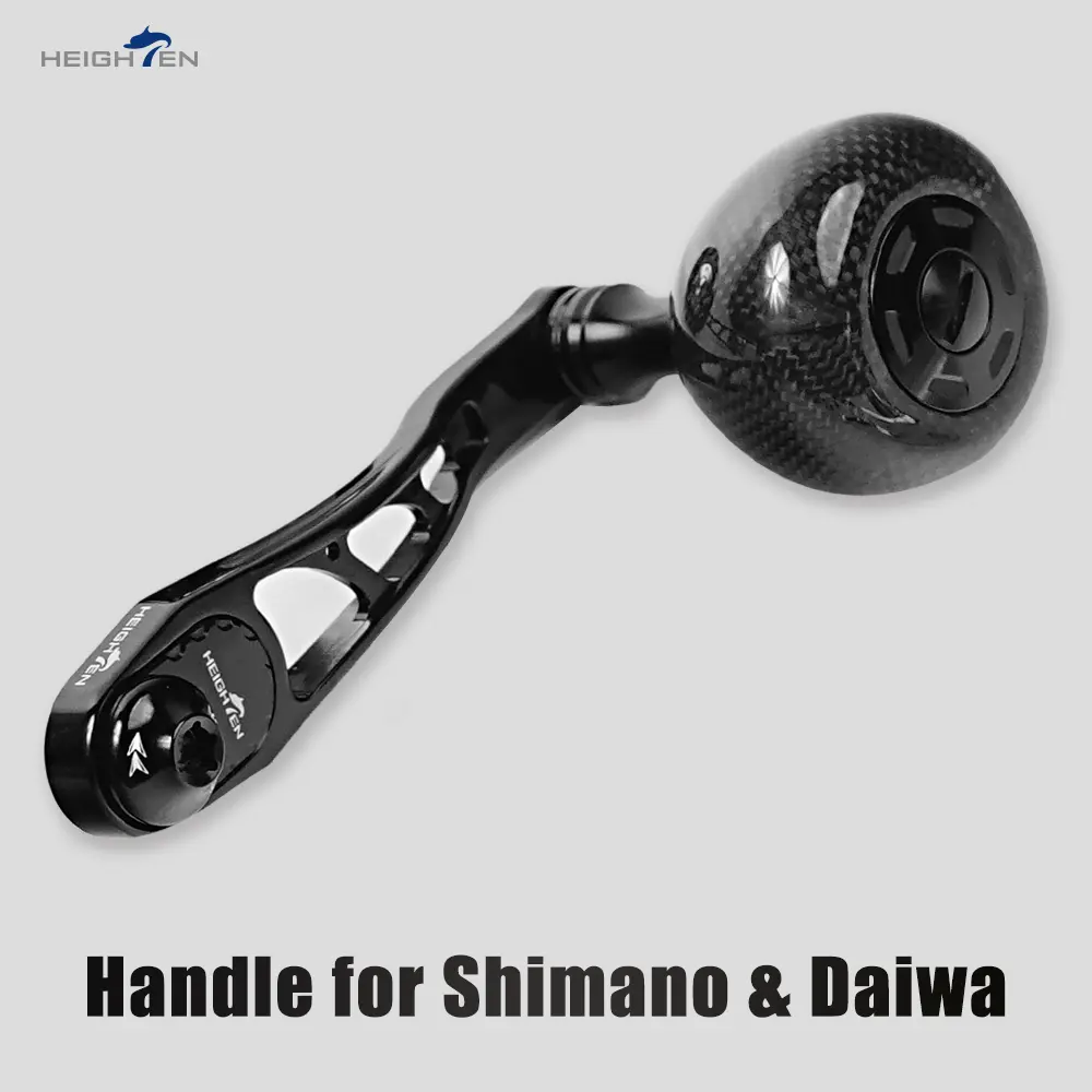 HIGHTEN Fishing Handle - 75mm Carbon Knob Jigging Power Handle for Shimano, Daiwa Saltwater Baitcasting Conventional Reels, Saltwater Casting Reels, 65-75Mm, Functional