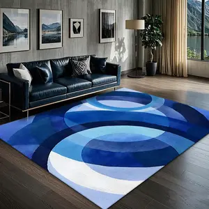 Geometric Pattern Floor Mat, Non-slip Soft Floor Carpet, Decorative Area Rug for Home Living Room Bedroom, Home Decor, Modern Area Rug