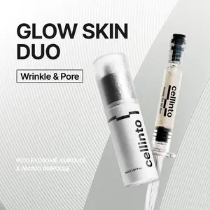 Cellinto Peptide Eye Ampoule + Exosome Resurfacer Duo –  Dark Circles, Fine Lines, Bumps & Pore Refining – Korean Home Aesthetic Skin Set