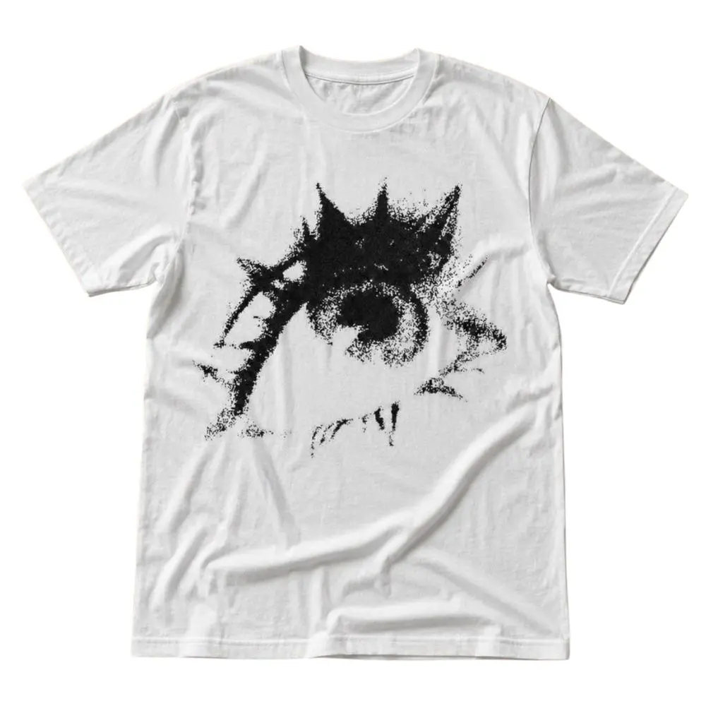 Black Grunge Cat Face T-Shirt, Distressed Cat Graphic Tee, Y2K Aesthetic Shirt, Unisex Art Shirt, Crew Neck, Menswear Top, Womenswear Top Underwear Streetwear