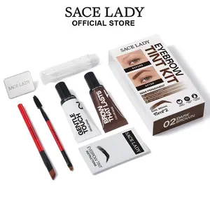 SACE LADY Eyebrow Tint Kit,Long-lasting Waterproof Sweat-proof Eyebrow Dye Paste Set,Hair Color Kit Makeup Cosmetics