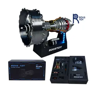 Turbofan Engine Model Kit with LED Light Effects Build Your Own Aircraft Engine Desktop Display for Adults & Teens DIY Gift Lithium Brushless Motor Brushless Maglev