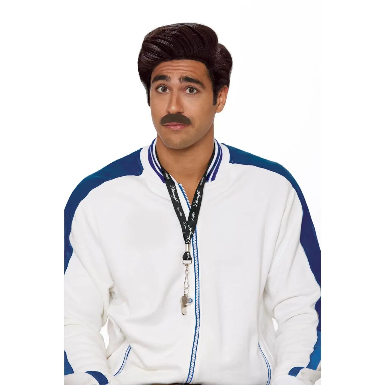 Coach Costume Wig & Mustache