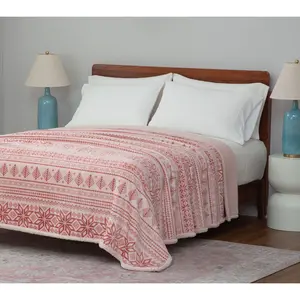 Berkshire Velvetsoft Fair Isle Blanket - Queen