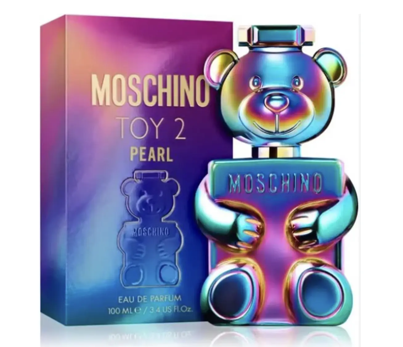 MOSCHINO Toy 2 Pearl Eau de Parfum 100 ml, Refreshing Citrus-Aromatic Unisex Perfume with Icy Lemon, Jasmine & Vetiver Notes, 100 Ml Perfume