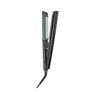 TYMO FLAIGHT HOLO-  2.0 Flat Iron Hair Straightener for Women - 1” Long Ceramic Professional 2 in 1 Straightener and Curler for Fast, Smooth Styling, Innovative Hollow Design to Boost Curls, 500M Ionic, Black Titanium Hair Straightener Straightening Iron