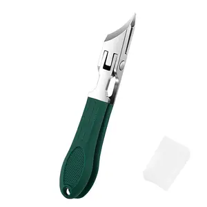 3、Slant Edge Nail Clipper Eagle Beak Beveled Nail Clippers for Thick Hard Nails, Slanted Angled Diagonal Ingrown Toenail Clippers with Ingrown Nail Tool