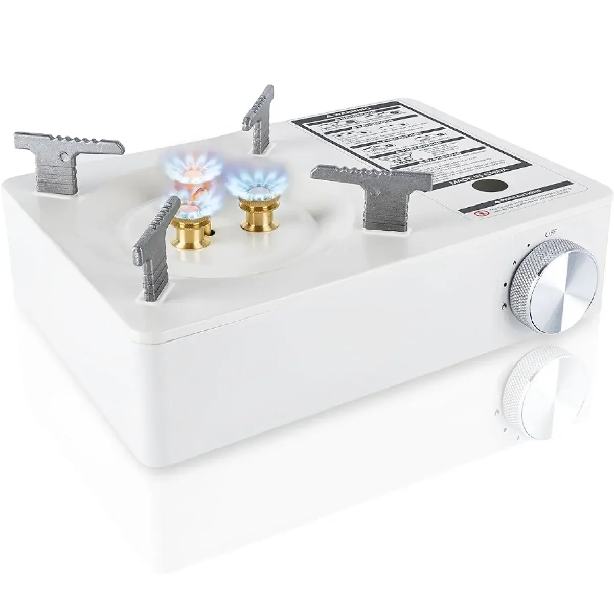McKay Portable Camping Stove, Extra High Output 11,942 BTU Single Burner Butane Stove with Carrying Case, Outdoor Windproof Camp Stove, Camping and Backpacking Essentials