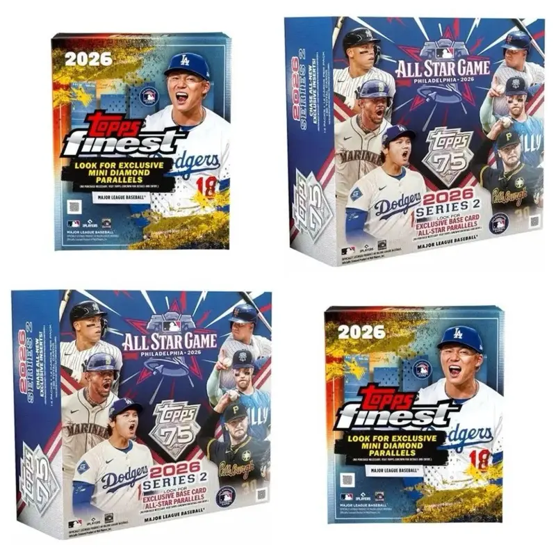2026 Topps Finest &Topps Series 2 Baseball PYT Break (BB26181) - 2 Finest Mega Boxes & 2 Topps Series 2 All-Star Mega Boxes