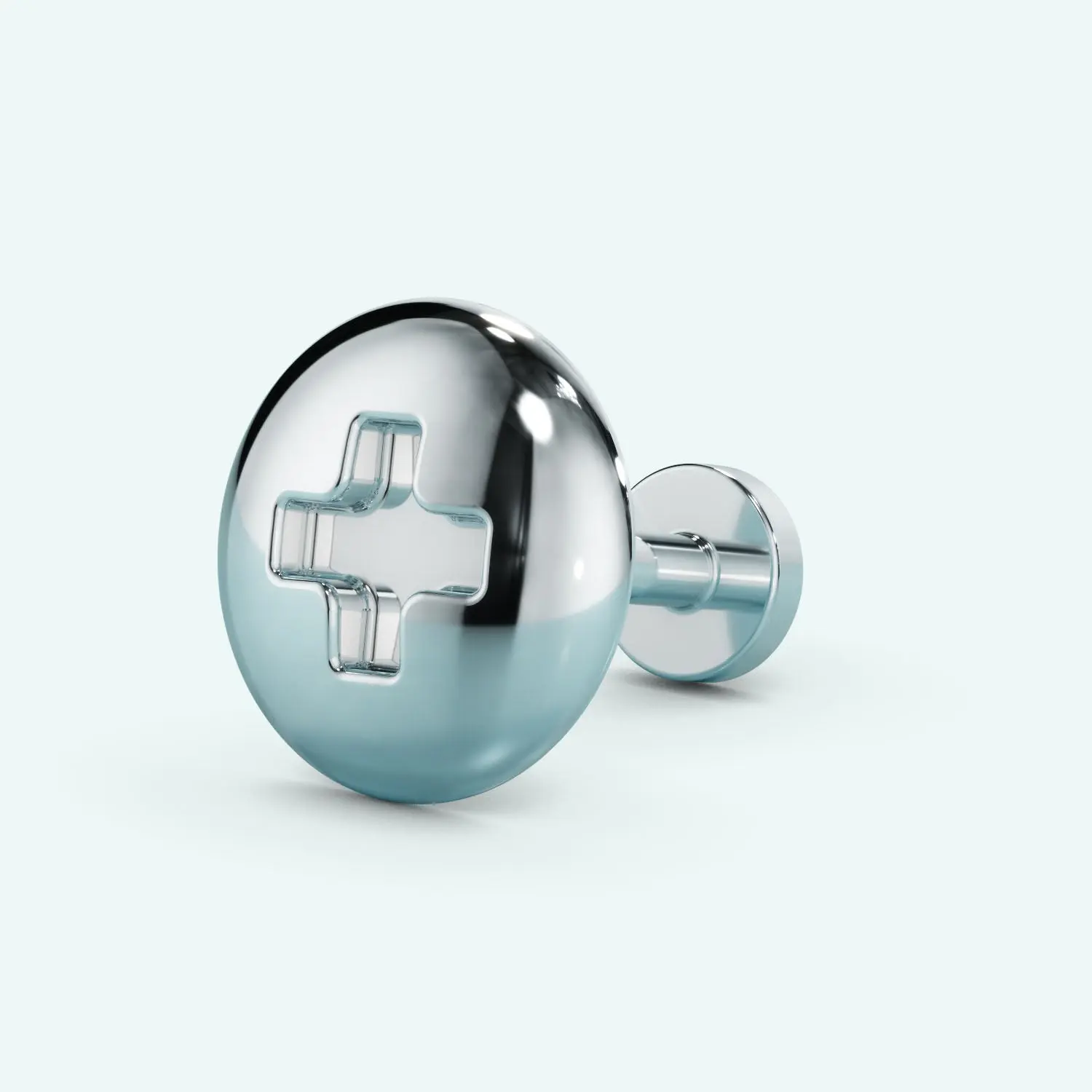 Screw Flat Back Earring Screw Flat Back Earring
