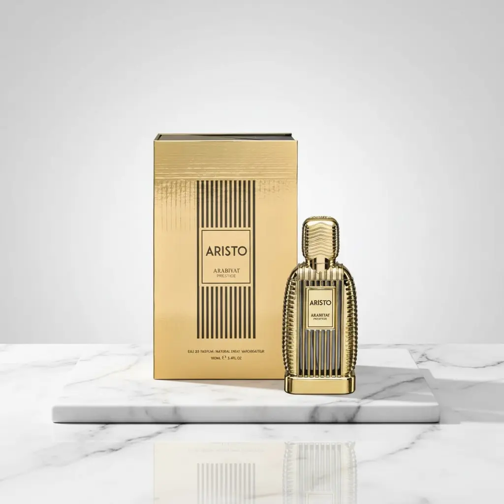 Arabiyat Prestige Aristo Unisex EDP Spray, 3.4 Fl.Oz, Bright Citrusy-Floral Amber Fragrance with Lemon, Mandarin, Jasmine, Vanilla and Sandalwood Notes, Single Item