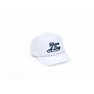 Have A Day Limited Edition Summer Rope Hat | Premium Patriotic Rope Golf Cap | Exclusive Country Club Summer Edition | Lightweight Adjustable Snapback Hat