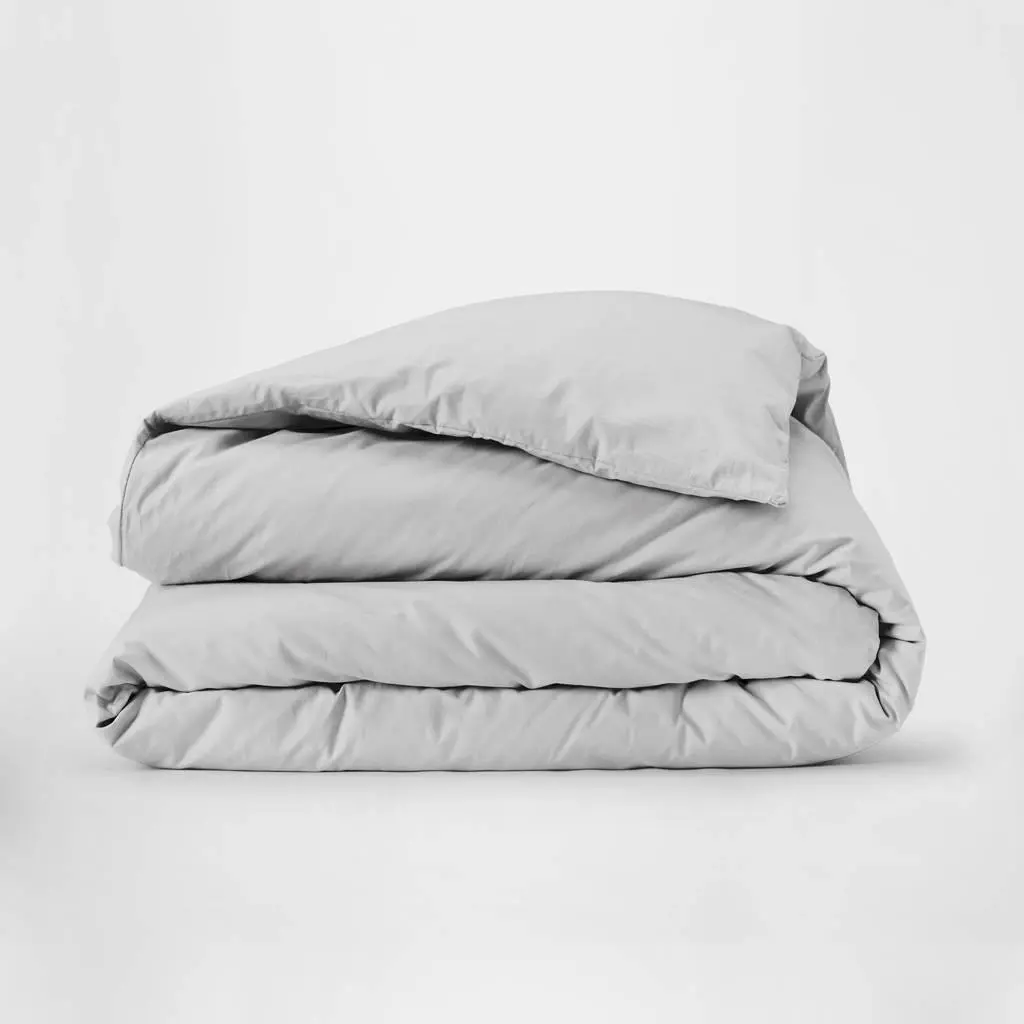 Percale Cotton Duvet Cover - Breathable Bedding Cover for Bedroom Use, Crisp White Option, White Duvet Cover