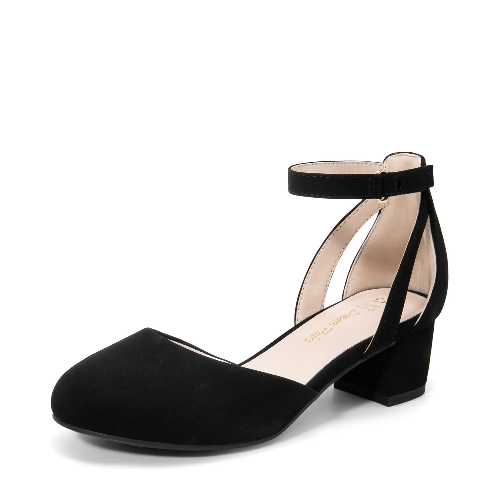 DREAM PAIRS Girls' Closed-Toe Formal High-Heel Pumps - 10-11 Years, Ankle Straps, Skin-Friendly, Foam-Cushioned Heel, Formal Wear, Flower Party Footwear Style (Toddler-Little Big Kid), Flexible