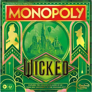 Monopoly Wicked Edition Board Game | Inspired by The Motion Picture | Ages 8+ | 2 to 6 Players | 30 Mins. | Family Games for Kids, Teens, and Adults