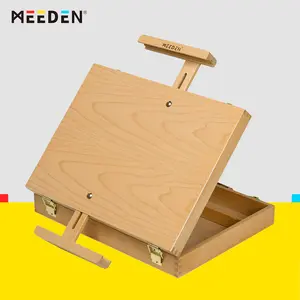 MEEDEN Art Sketchbox Tabletop Art Easel, Adjustable Beechwood Storage Box for Painting, Gift