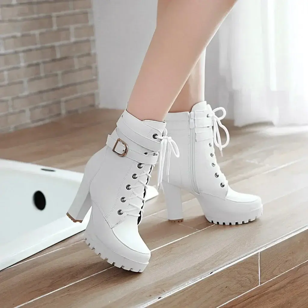 Women Ankle Boots Lace Up Ladies Boots Women Ankle Boots Lace Up Ladies Boots
