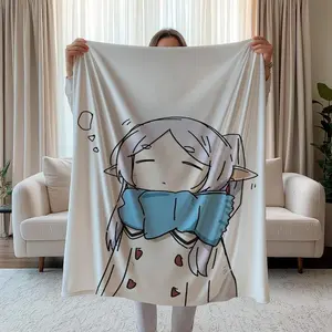 Anime Blanket, Japanese Manga Decor, Soft Otaku Bedding, Anime Bedroom Accessory, Gift for Anime Lovers'