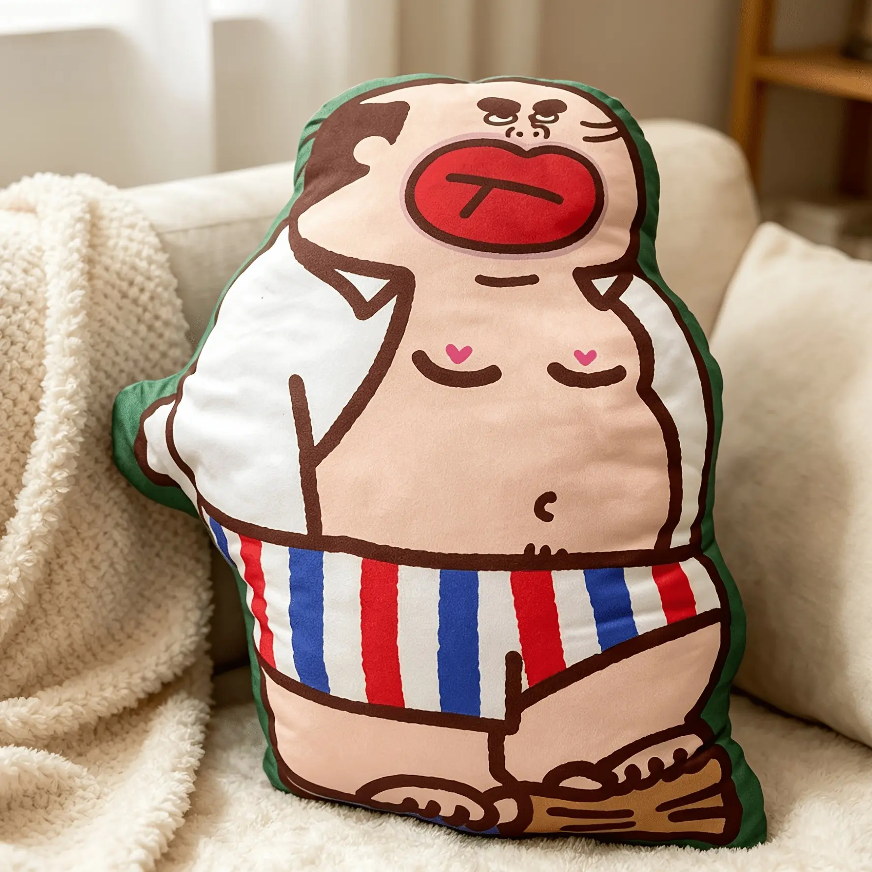 Funny Couch Cushion, Cute and Weird Sofa Decoration, Perfect Gift, Fun Pillow for Adults, Unique and Amusing Home Decor, Soft Cushions