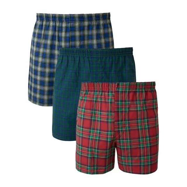Hanes Men's Woven Boxers, 3 Pack Hanes Men's Woven Boxers, 3 Pack