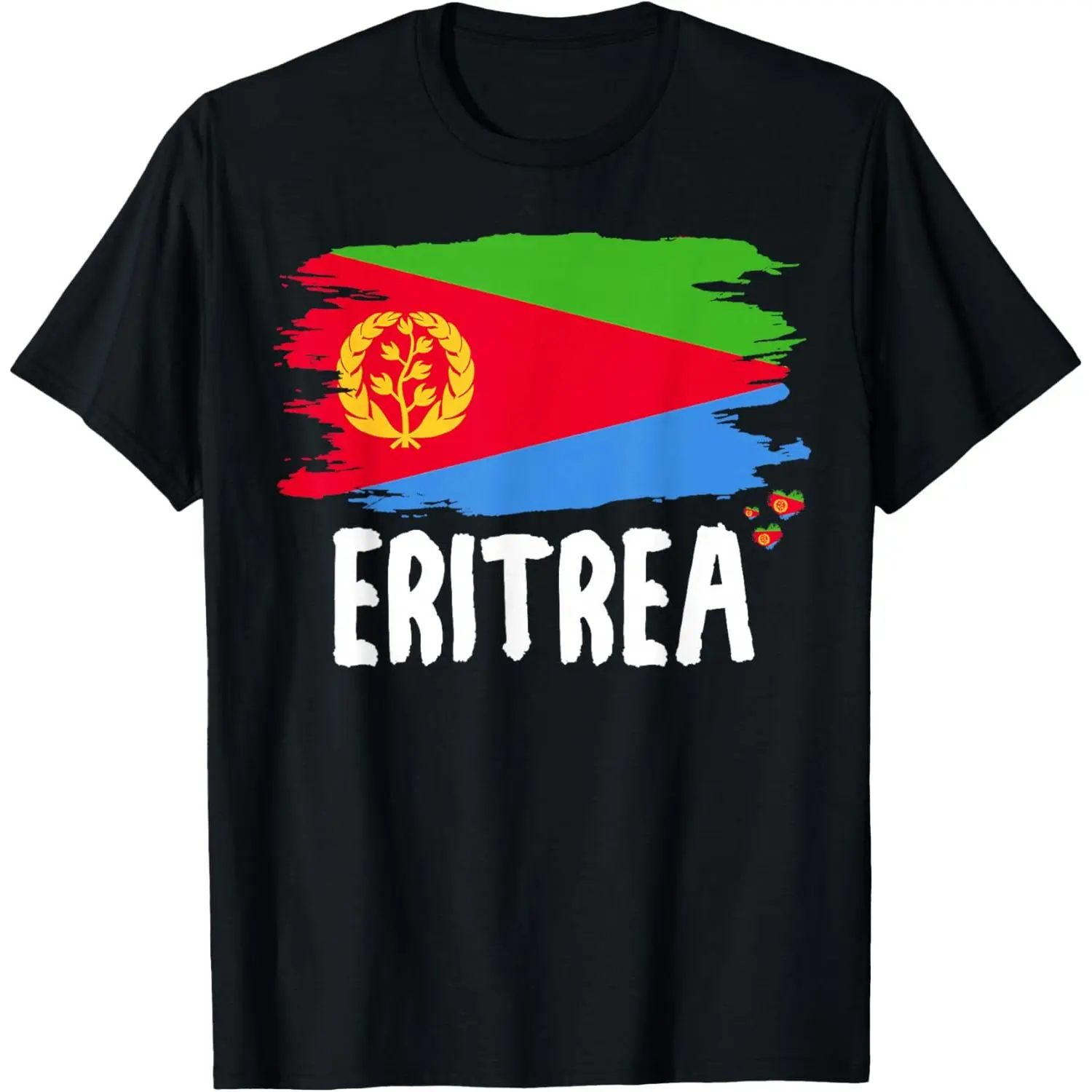 100% Cotton Eritrean Flag Outfit Idea for Men & Eritrea Heritage Theme T-Shirt