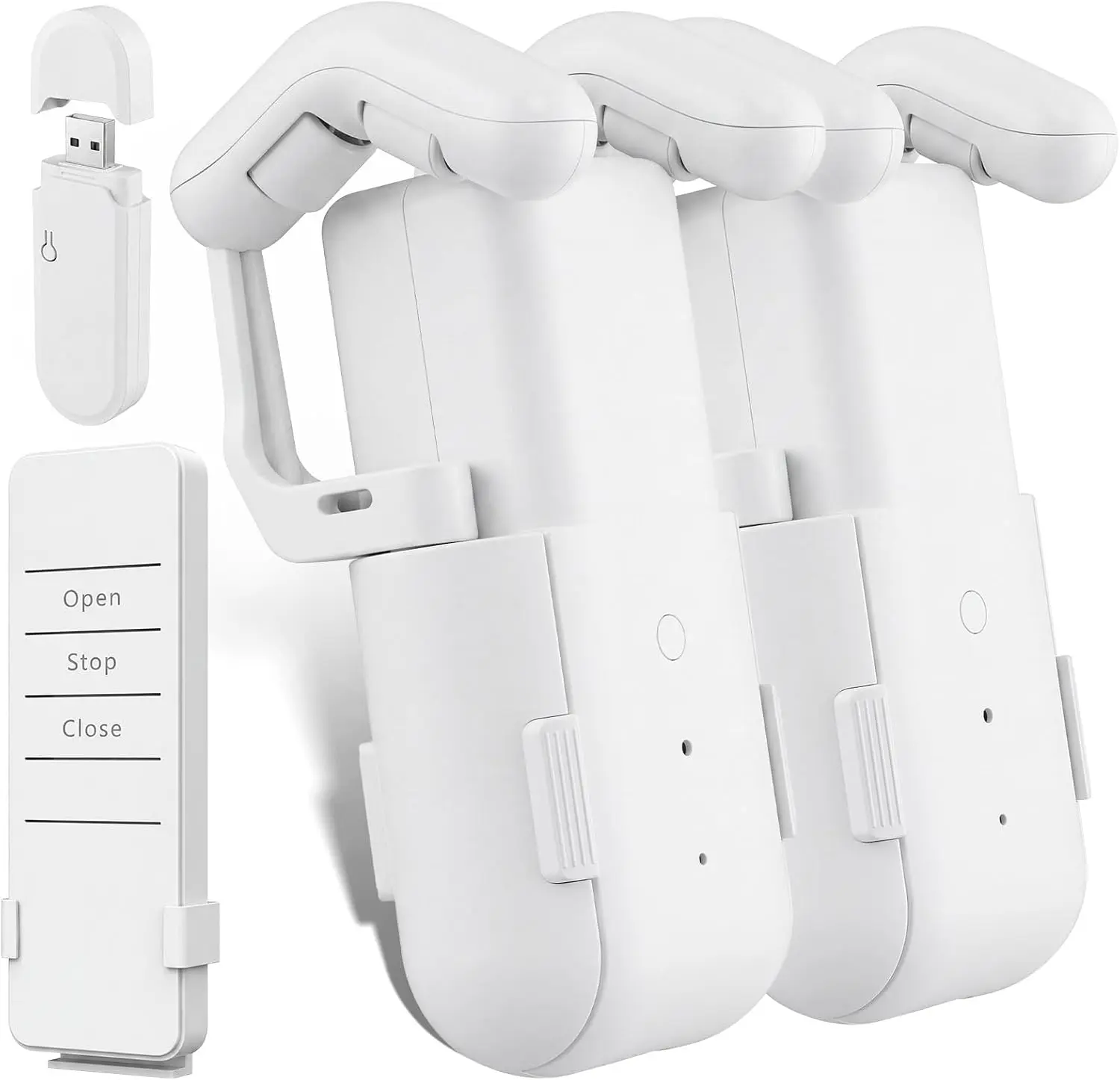 2Pcs Smart Automatic Curtain Opener, Home Improvement Smart Home Device Compatible with Alexa